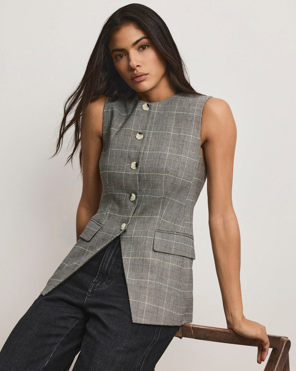 Veronica Beard Lois Linen Vest