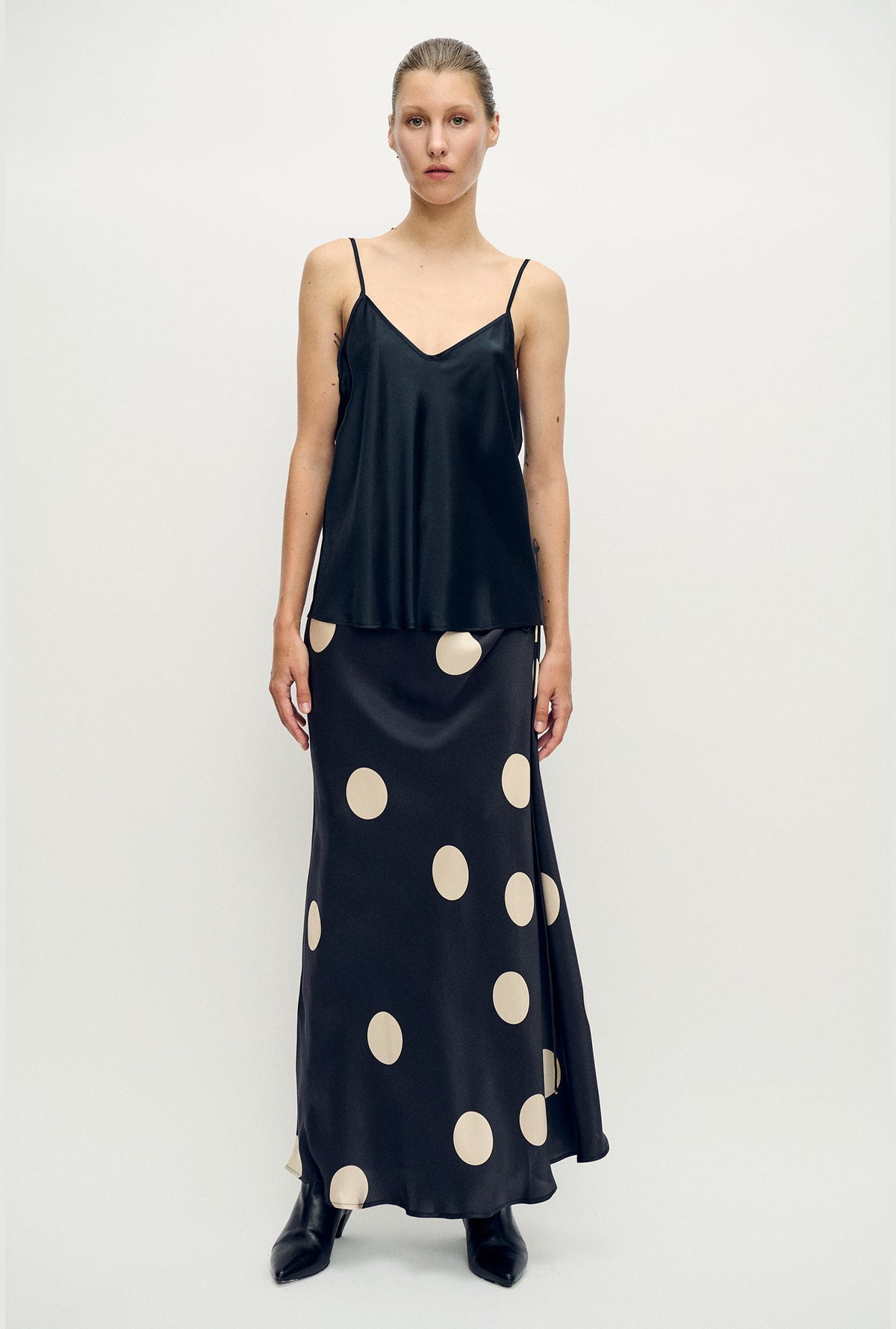 Silk Laundry Long Bias Cut Skirt