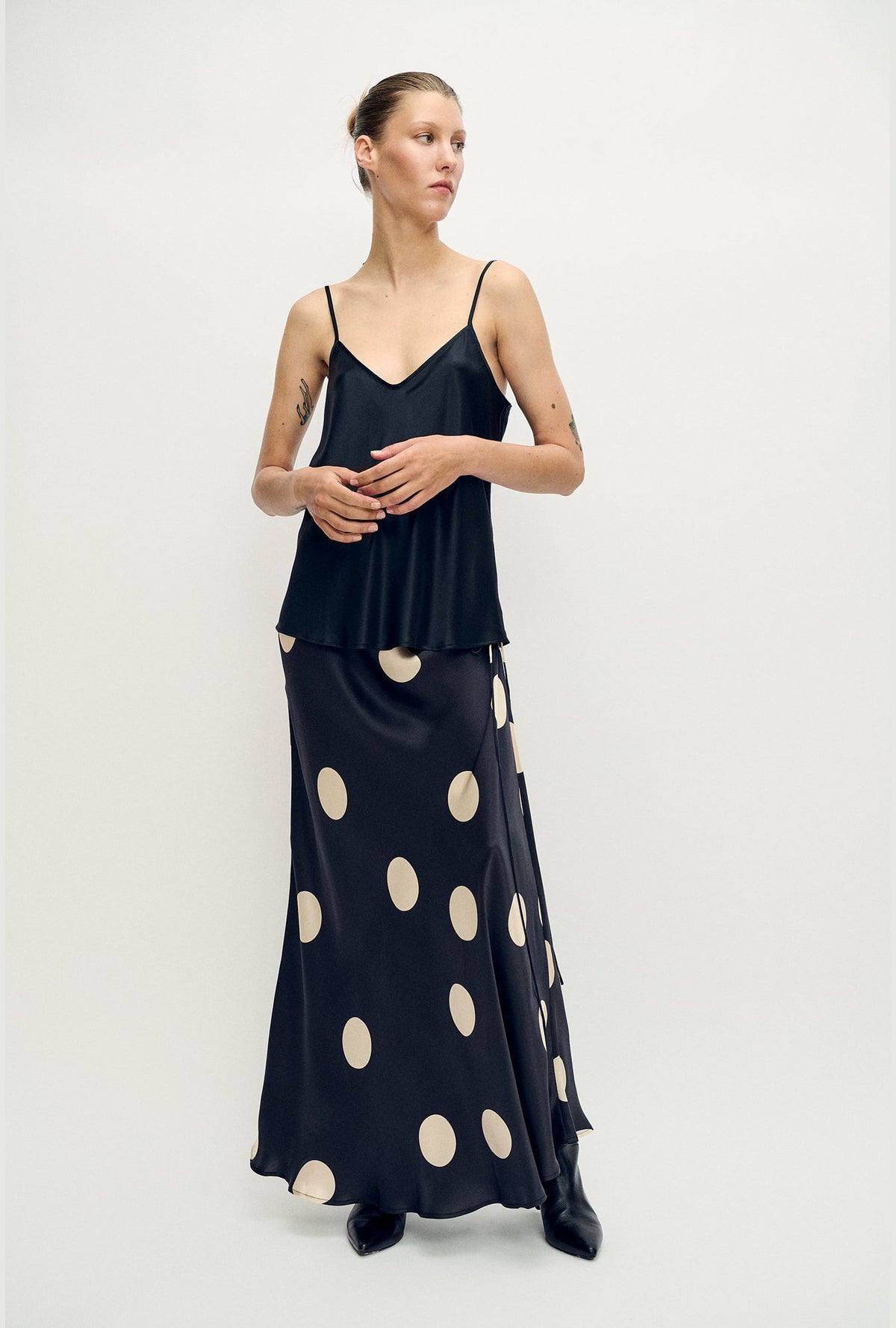 Silk Laundry Long Bias Cut Skirt