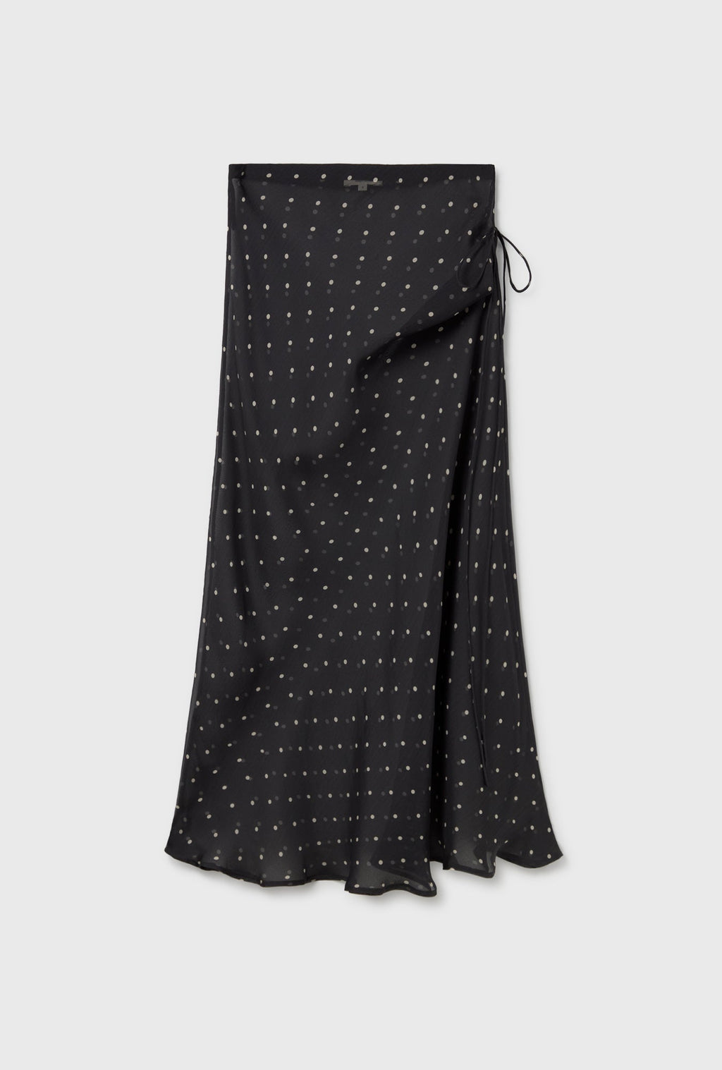 Silk Laundry Long Bias Cut Skirt - Small Polka Dot