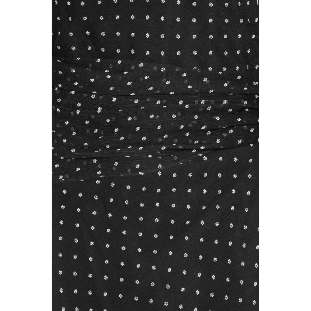 ROTATE Birger Christensen Estrid Long Tie Dress - Black Combo