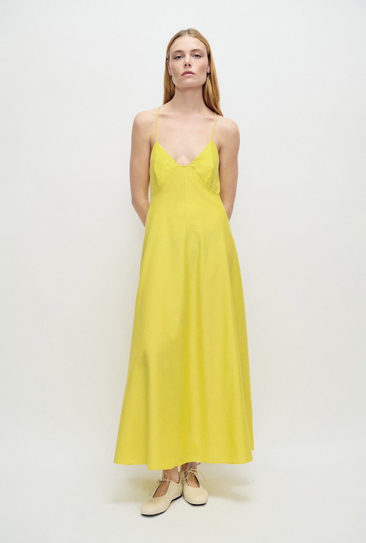 Silk Laundry Long Maxi Dress - Limelight