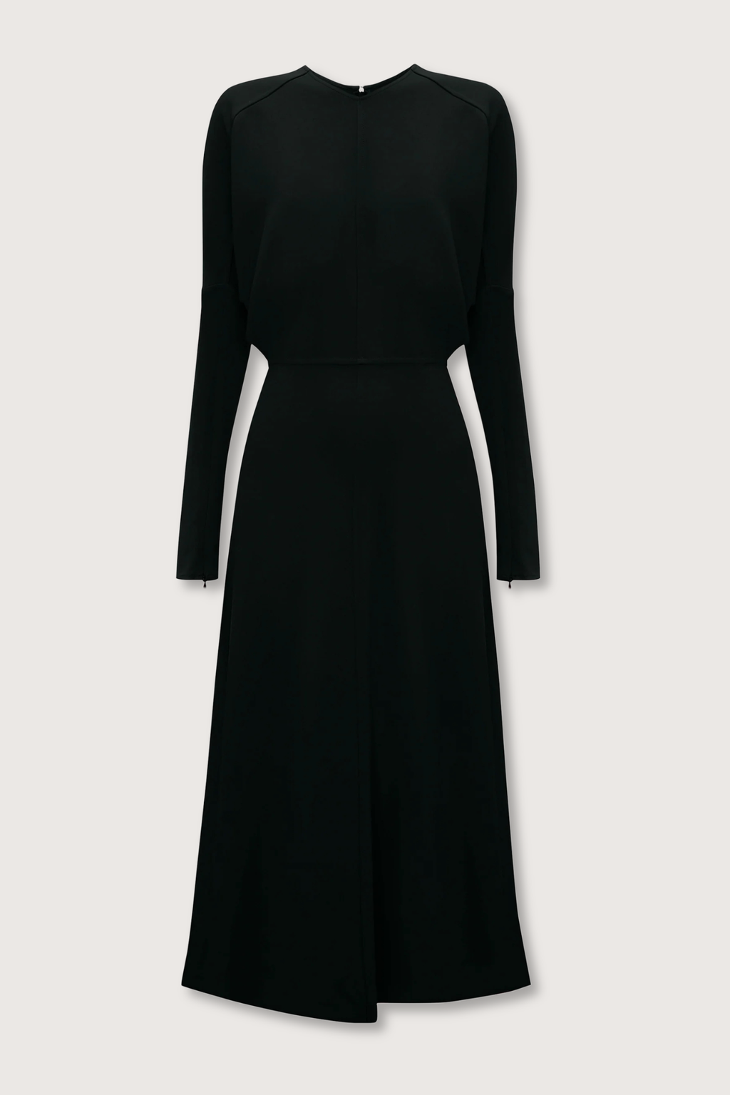 Victoria Beckham Long Sleeve Dolman Midi Dress - Black