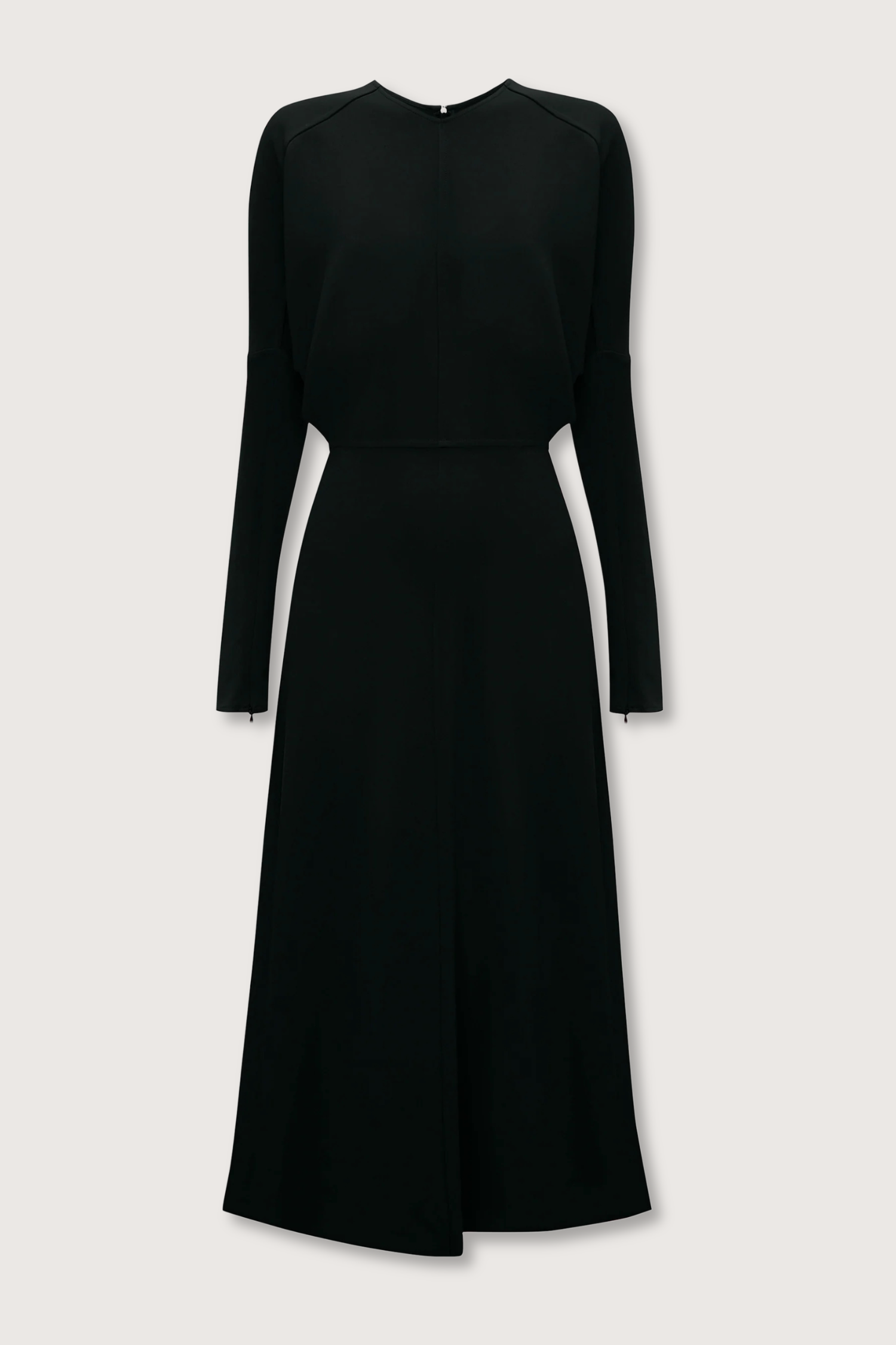 Victoria Beckham Long Sleeve Dolman Midi Dress - Black