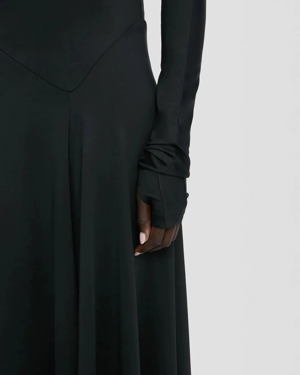 Victoria Beckham Long Sleeve Midi Dress - Black