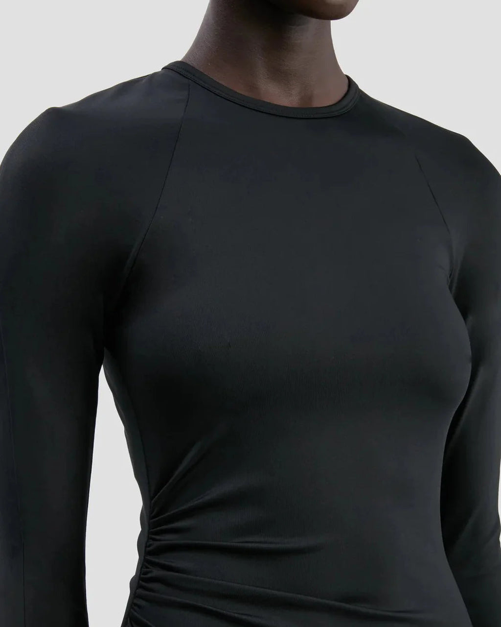 Victoria Beckham Long Sleeve Midi Dress - Black