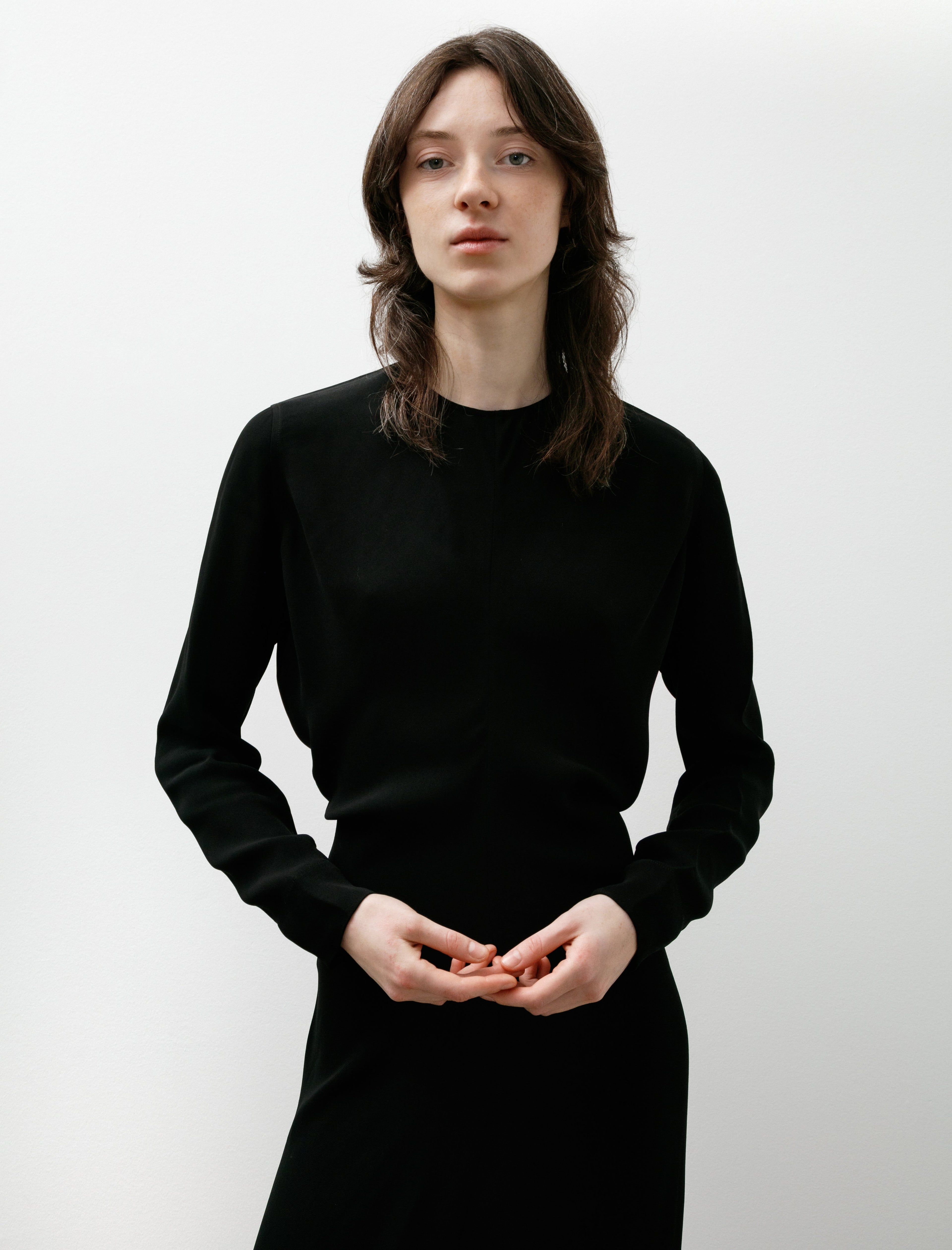 Totême Long Sleeve Slouch Waist Dress