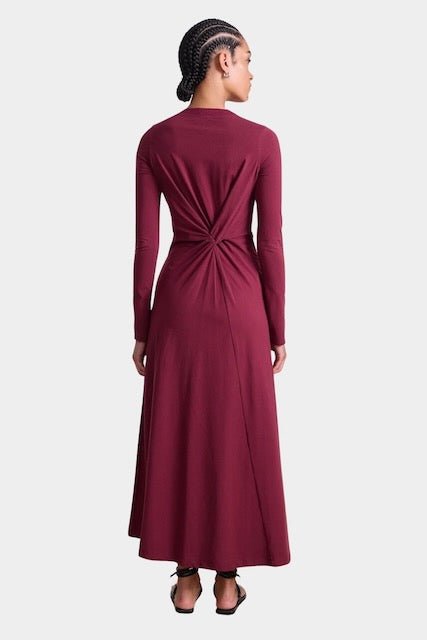 Apiece Apart Long Sleeve Volta Dress - Black Cherry