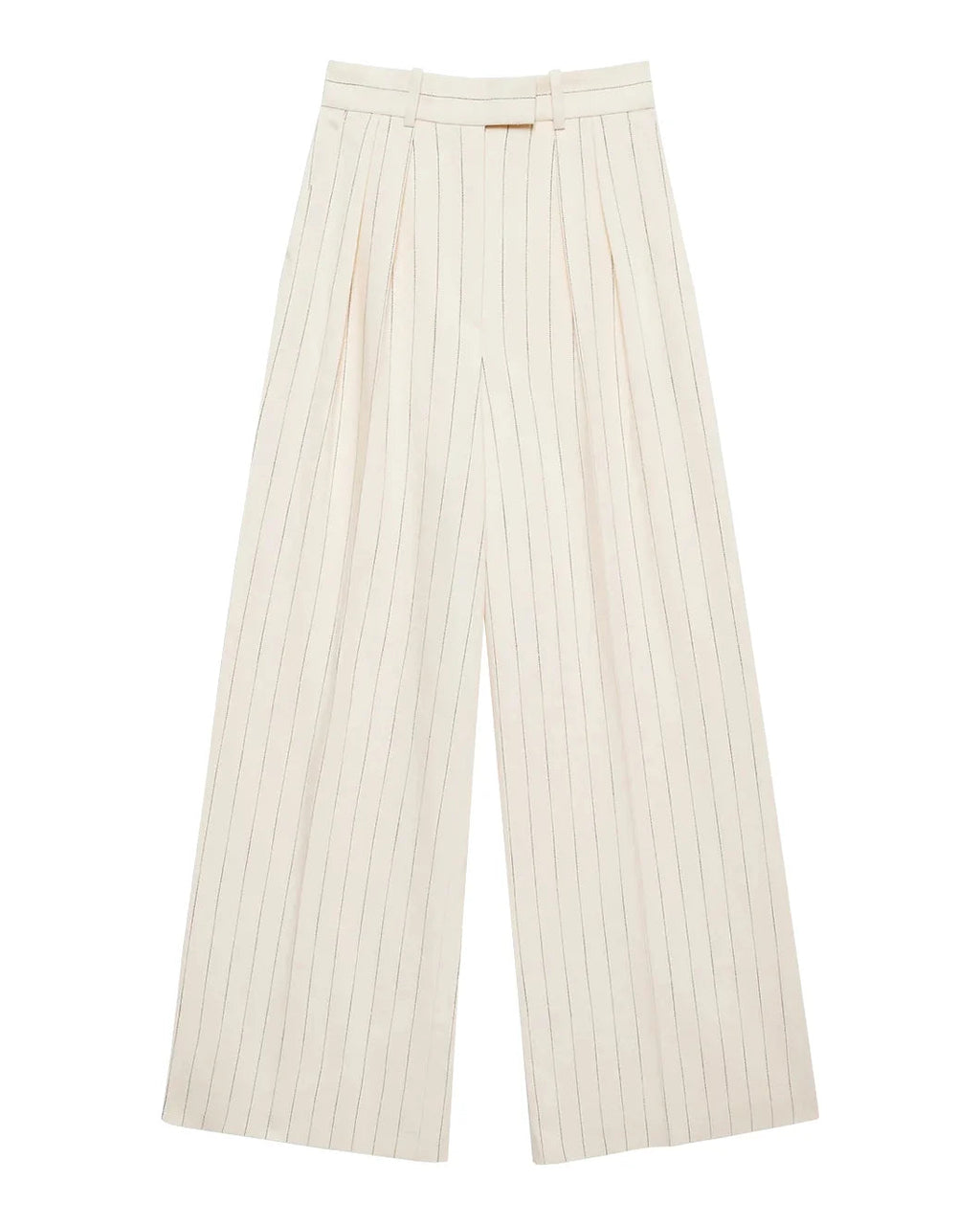 Anine Bing Lou Trouser - Cream and Black Stripe