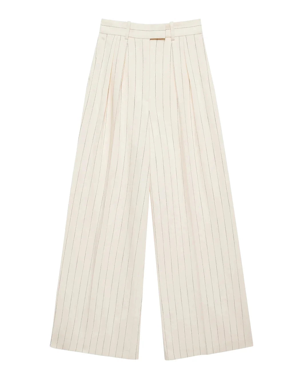 Anine Bing Lou Trouser - Cream and Black Stripe