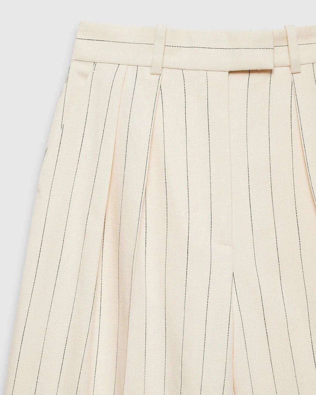 Anine Bing Lou Trouser - Cream and Black Stripe