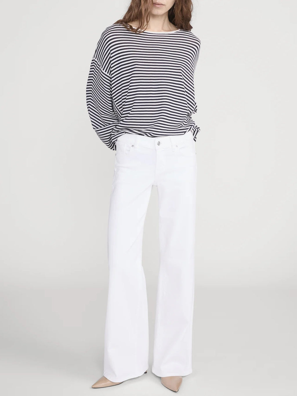 Frame Low Rise Slim Palazzo Jeans
