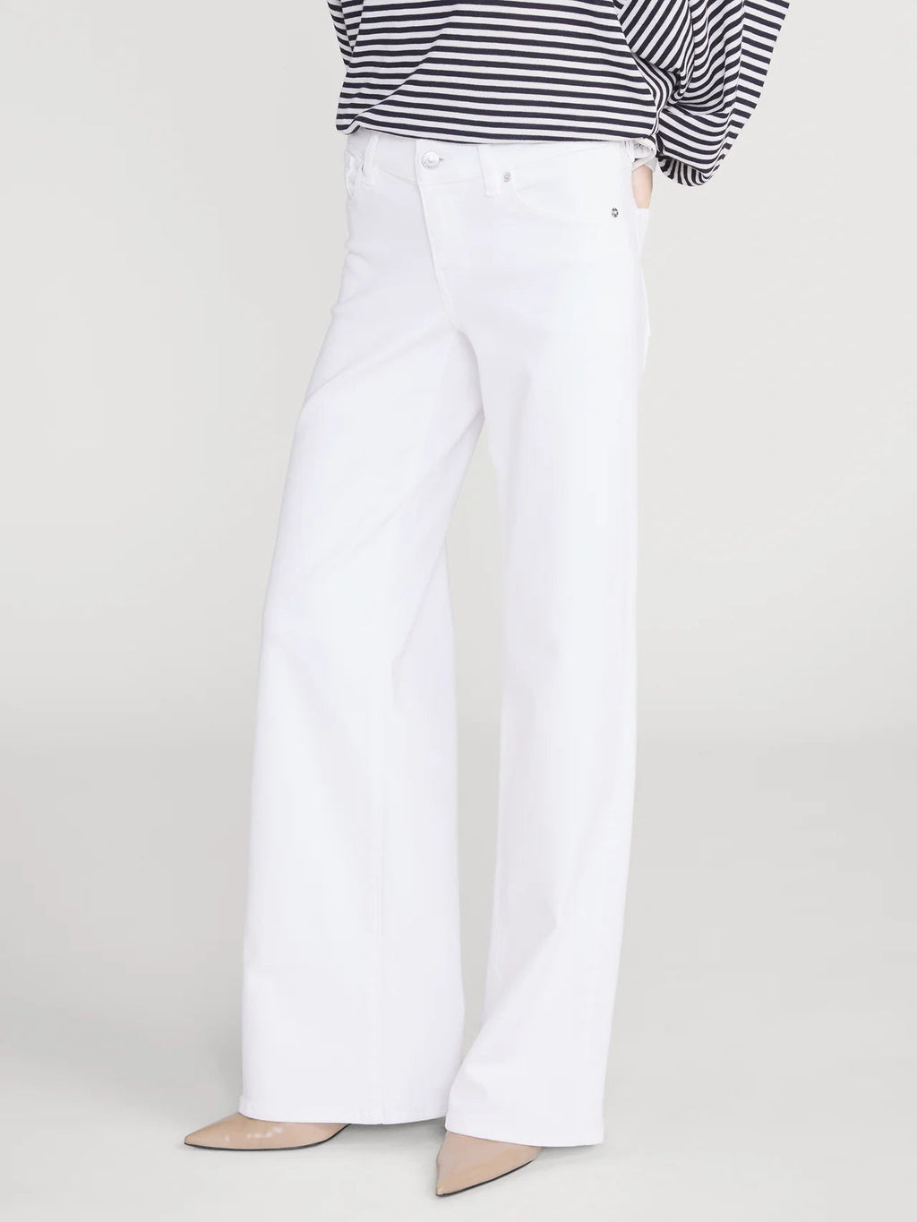 Frame Low Rise Slim Palazzo Jeans