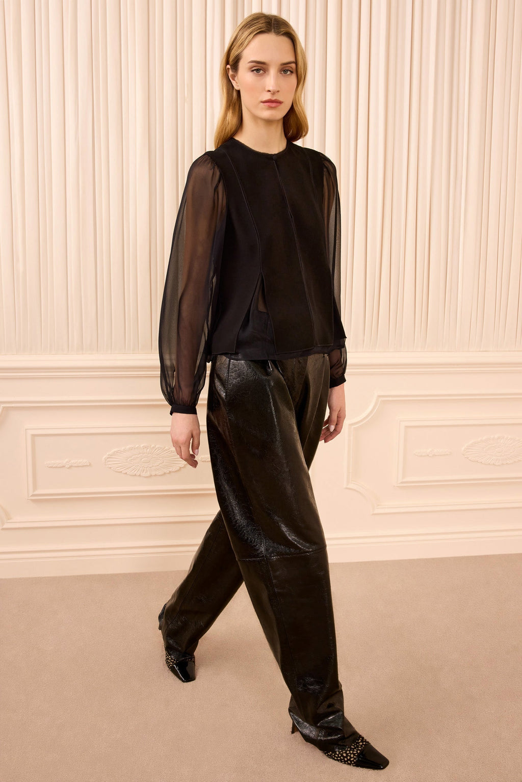 Ulla Johnson Lucette Long Sleeve Blouse - Noir