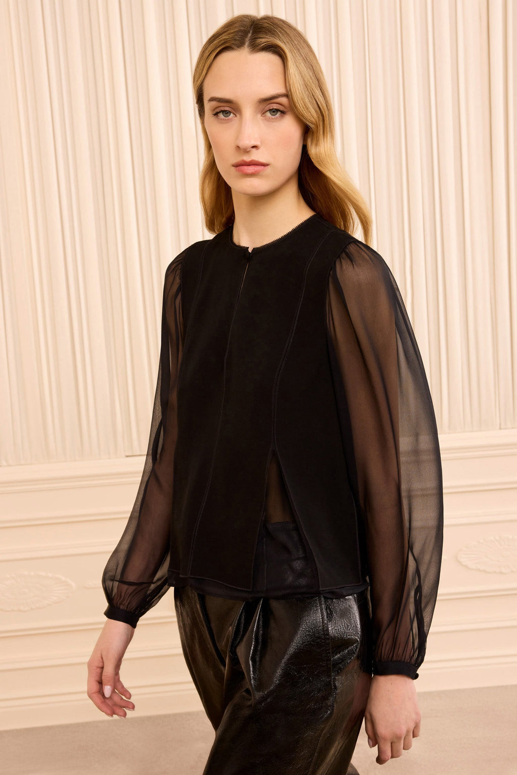 Ulla Johnson Lucette Long Sleeve Blouse - Noir