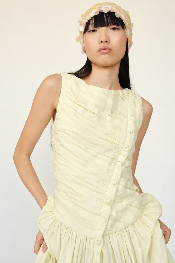 Tach Clothing Lumea Cotton Maxi Dress - Butter Yellow
