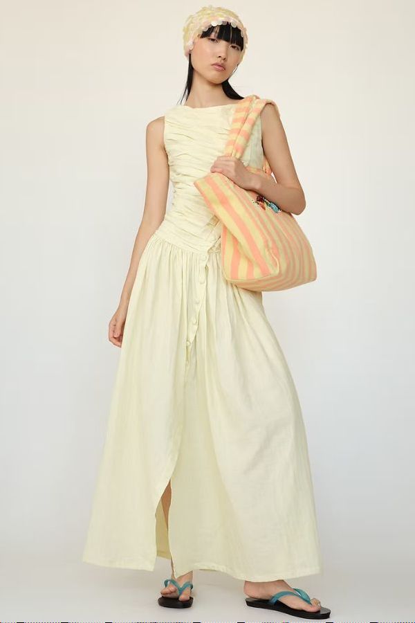 Tach Clothing Lumea Cotton Maxi Dress - Butter Yellow
