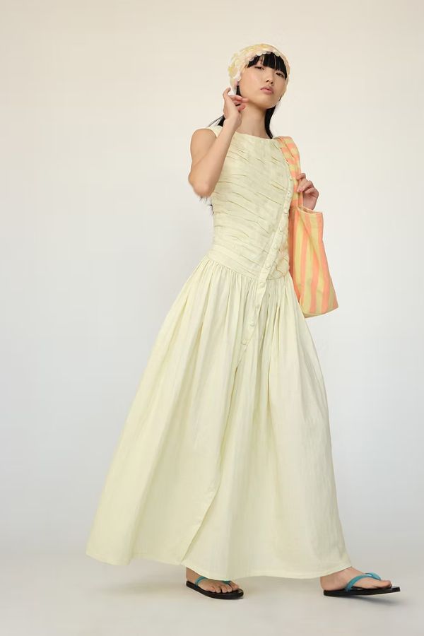 Tach Clothing Lumea Cotton Maxi Dress - Butter Yellow
