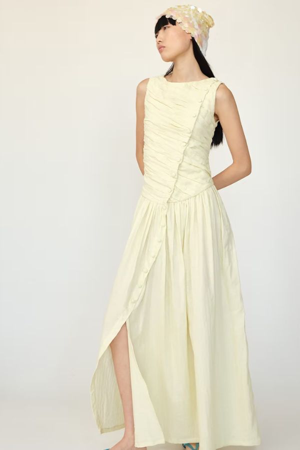 Tach Clothing Lumea Cotton Maxi Dress - Butter Yellow