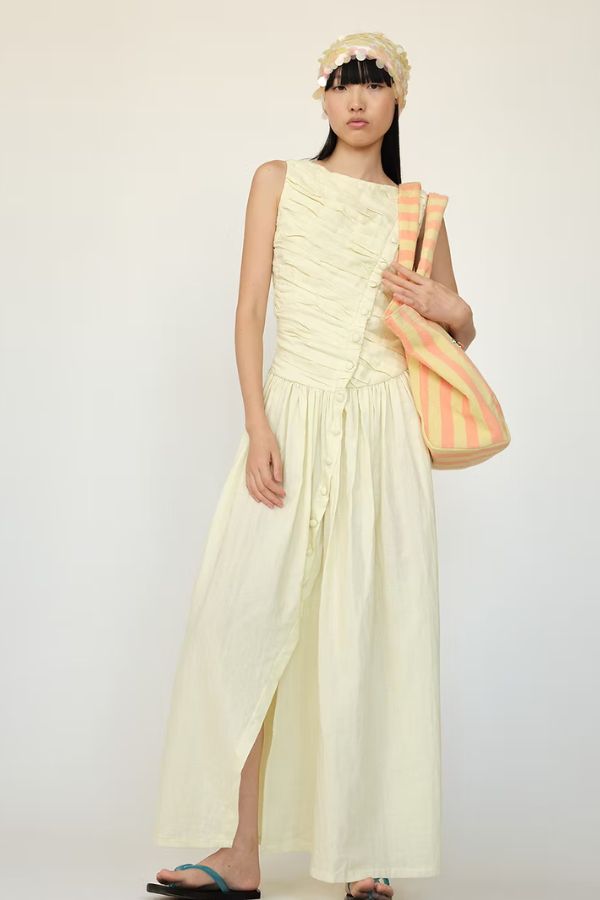 Tach Clothing Lumea Cotton Maxi Dress - Butter Yellow