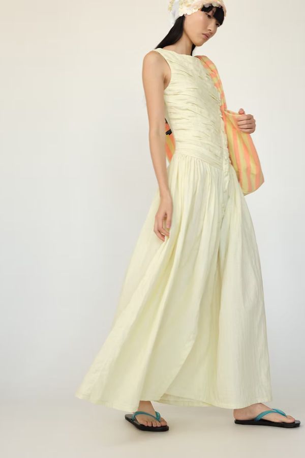 Tach Clothing Lumea Cotton Maxi Dress - Butter Yellow