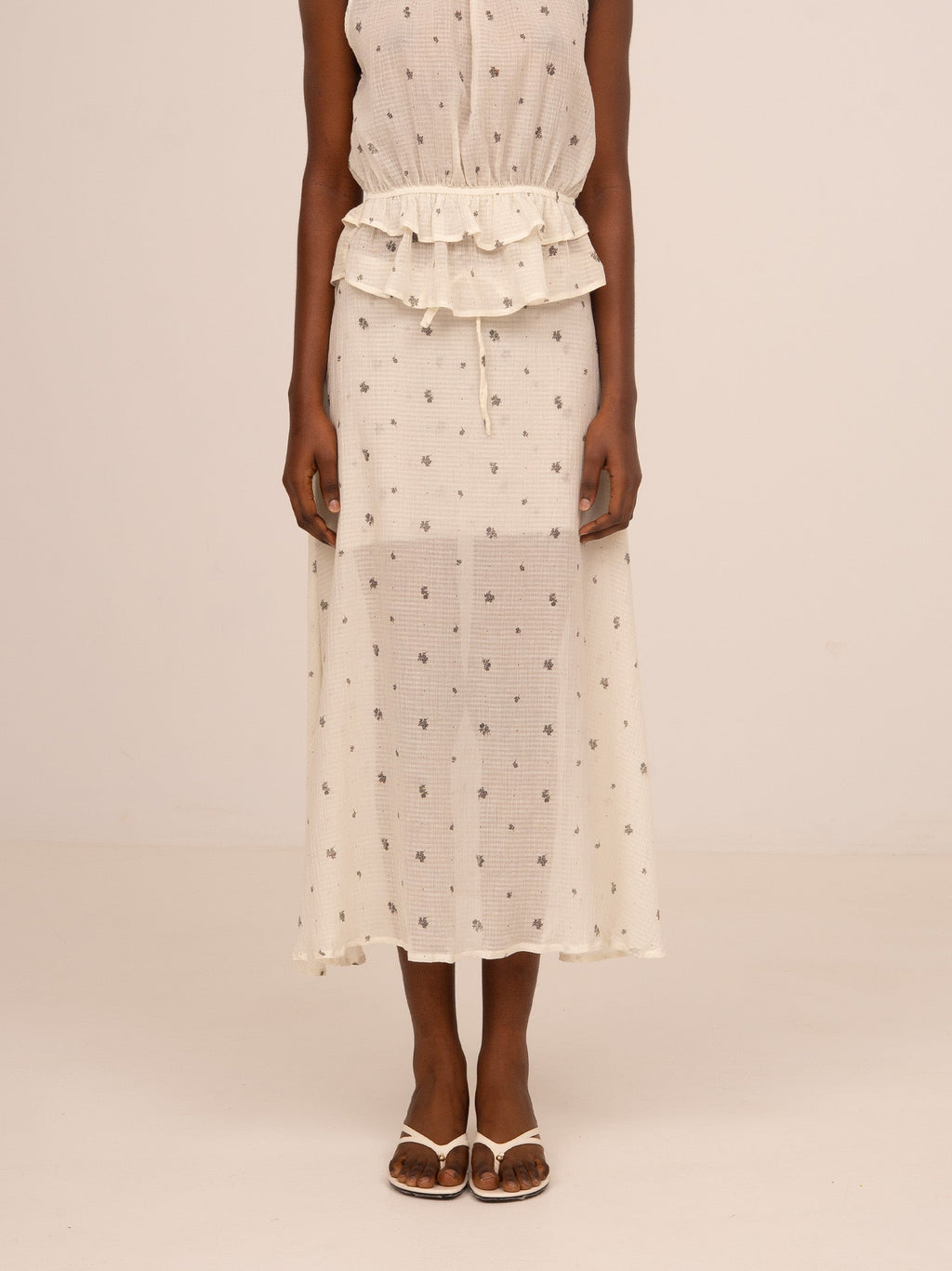 Carmen Says Lumea Floral Print Midi Skirt