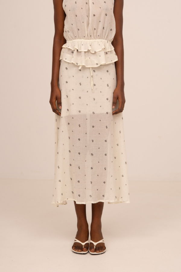 Carmen Says Lumea Floral Print Midi Skirt