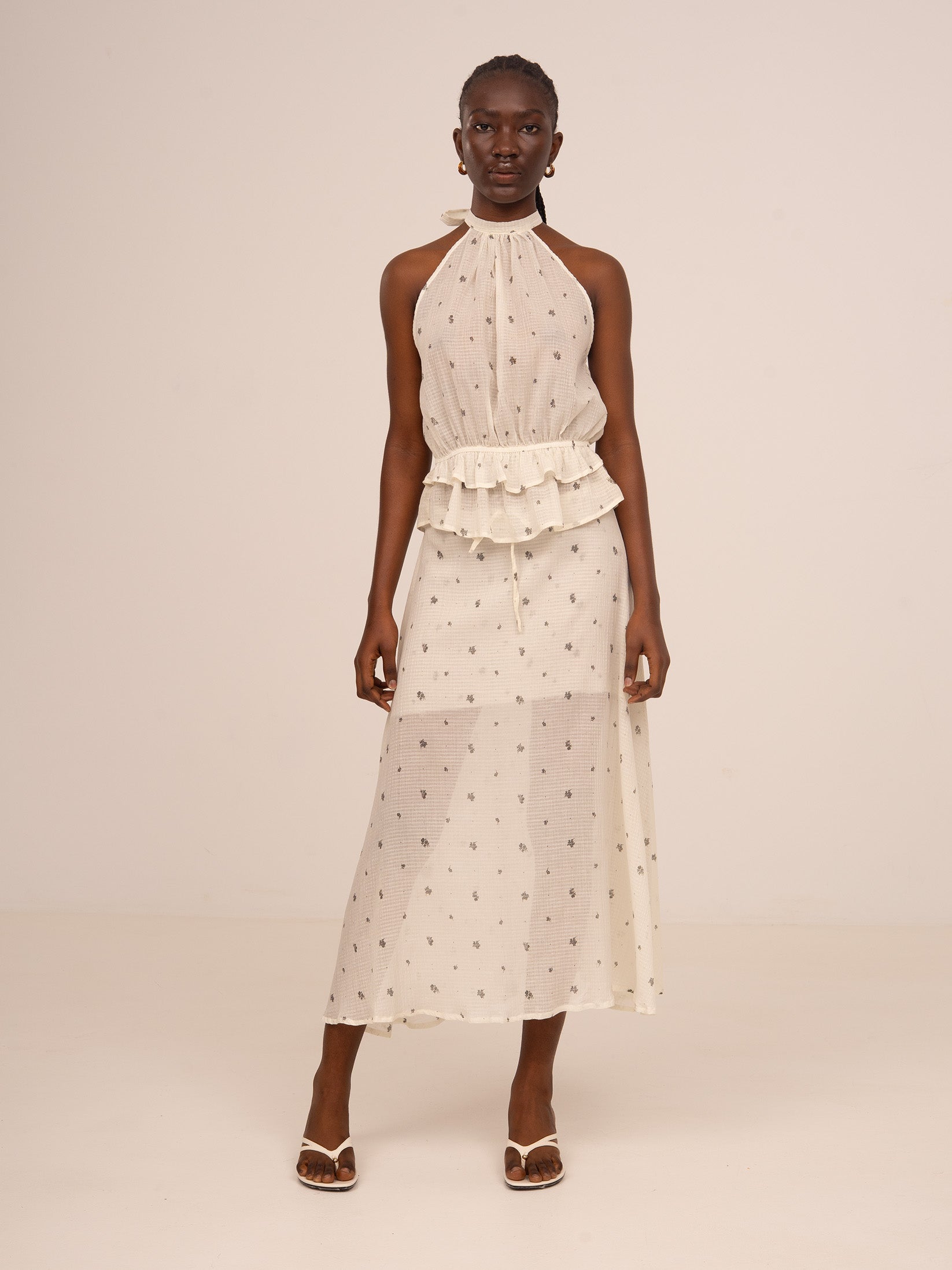 Carmen Says Lumea Floral Print Midi Skirt