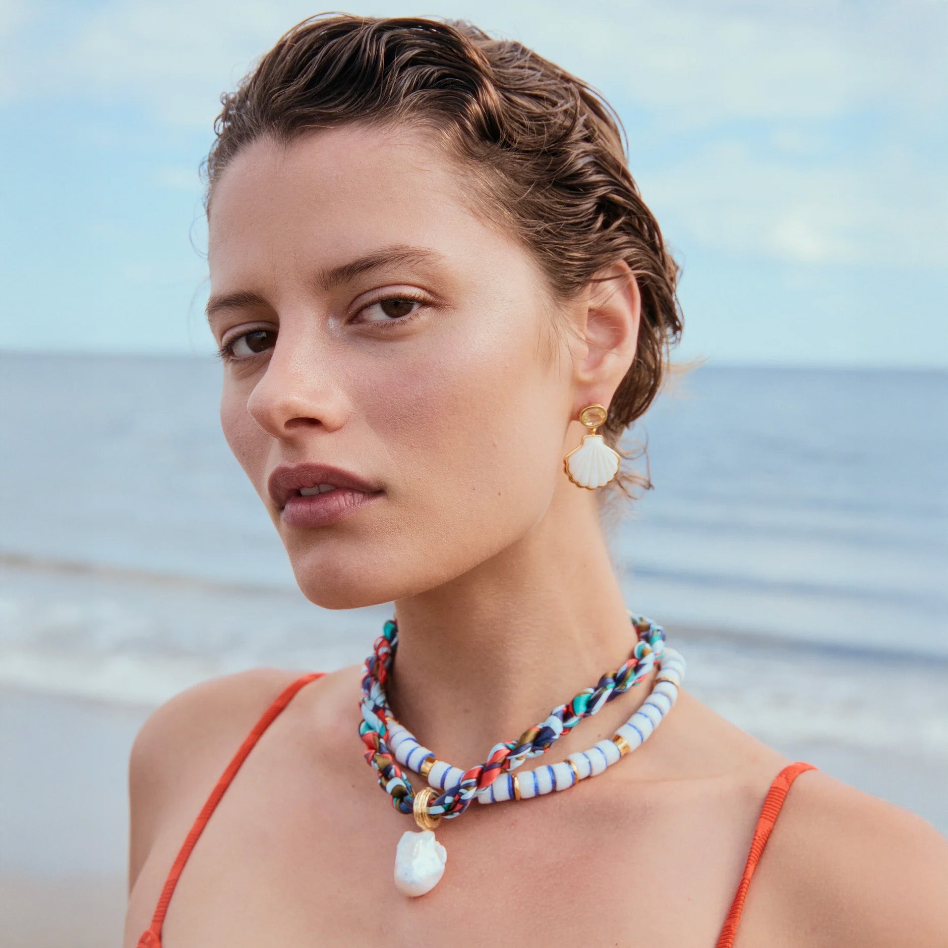 Lizzie Fortunato Luna Shell Earrings - Mother of Pearl