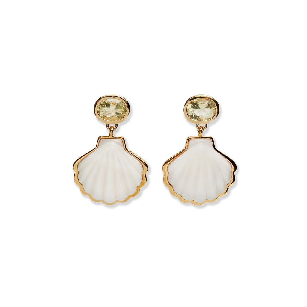 Lizzie Fortunato Luna Shell Earrings - Mother of Pearl