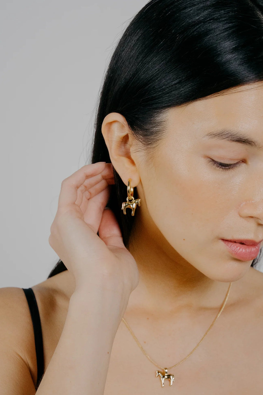 Kara Yoo Lunar Horse Hoops Earrings