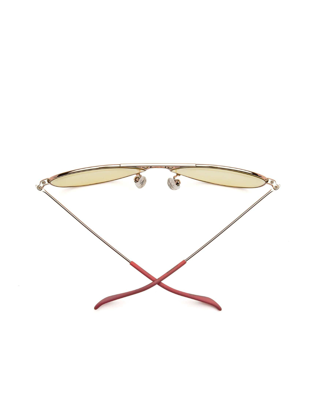 Caddis Mabuhay Reading Glasses - Polished Rose Gold/ Yellow
