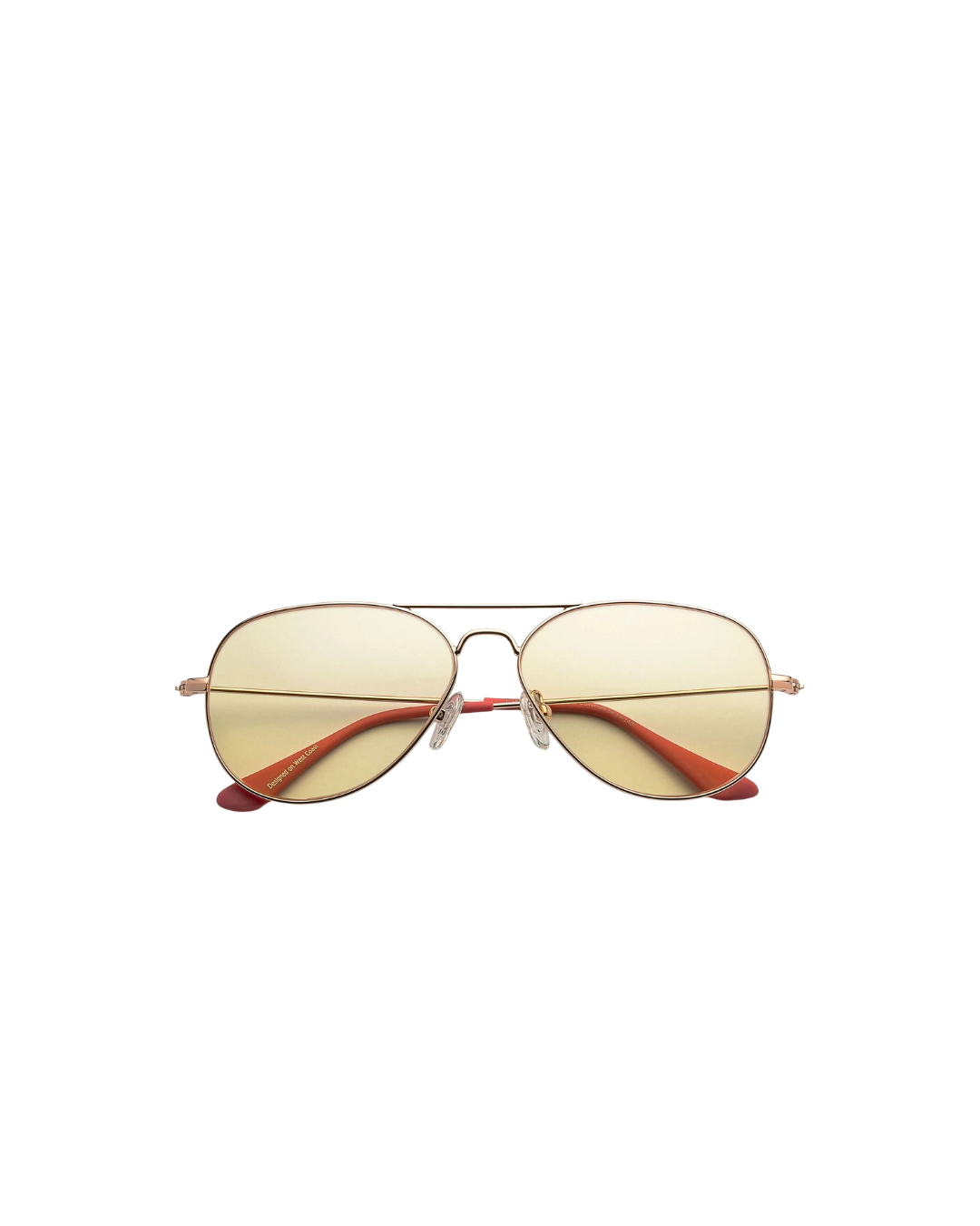 Caddis Mabuhay Reading Glasses - Polished Rose Gold/ Yellow
