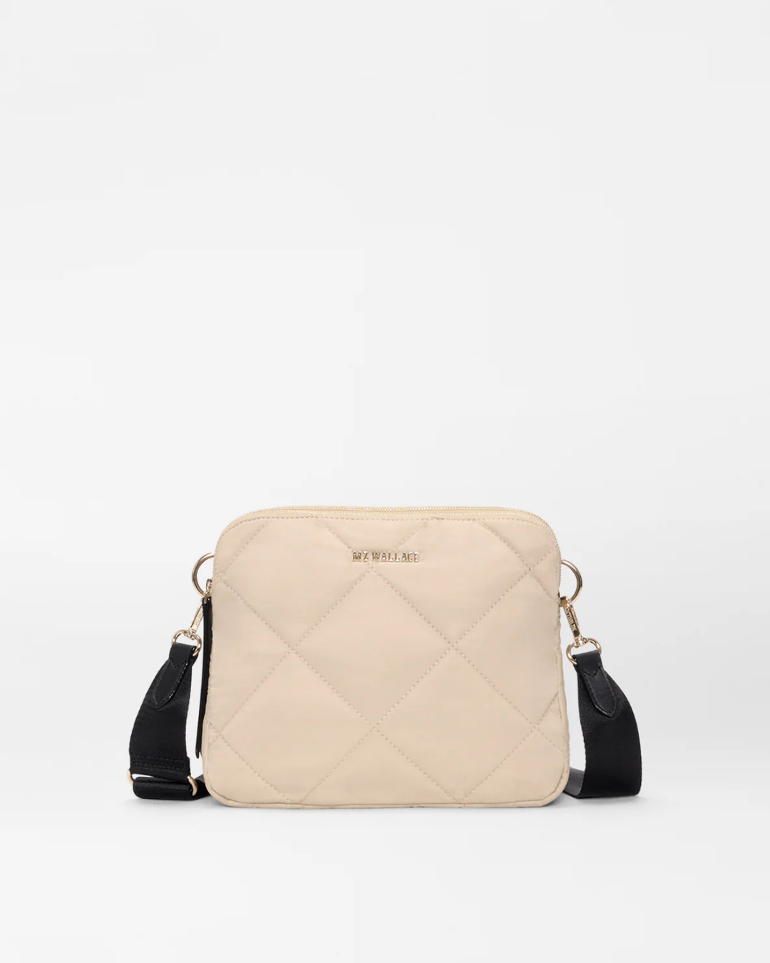 MZ Wallace Madison Crossbody Bag - Buff/Black