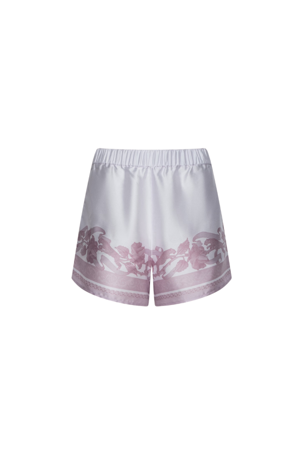 L'agence Maela Pull On Short - Mauve Multi Leopard