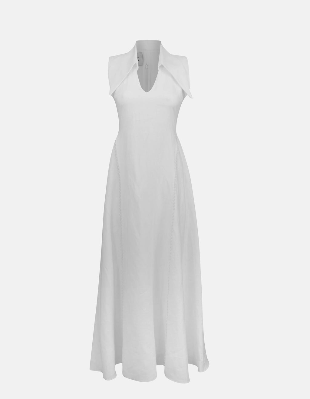 MAET AMARI Sleeveless Maxi Linen Dress - White