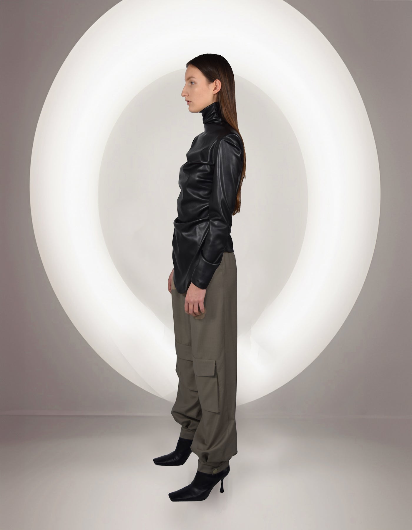 MAET Amal Faux Leather Top