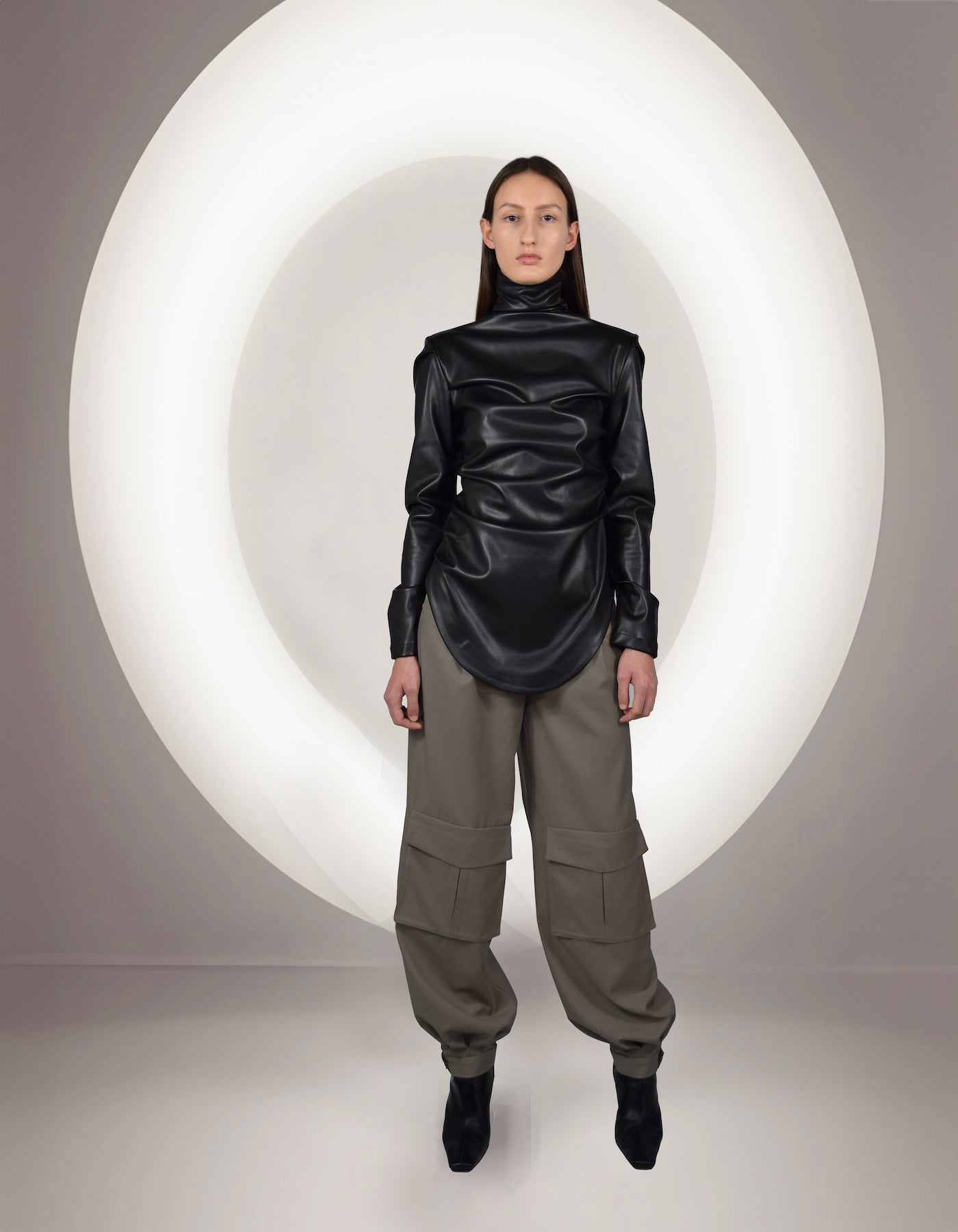 MAET Amal Faux Leather Top