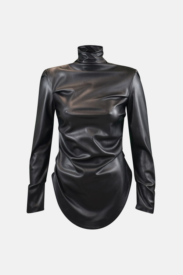MAET Amal Faux Leather Top