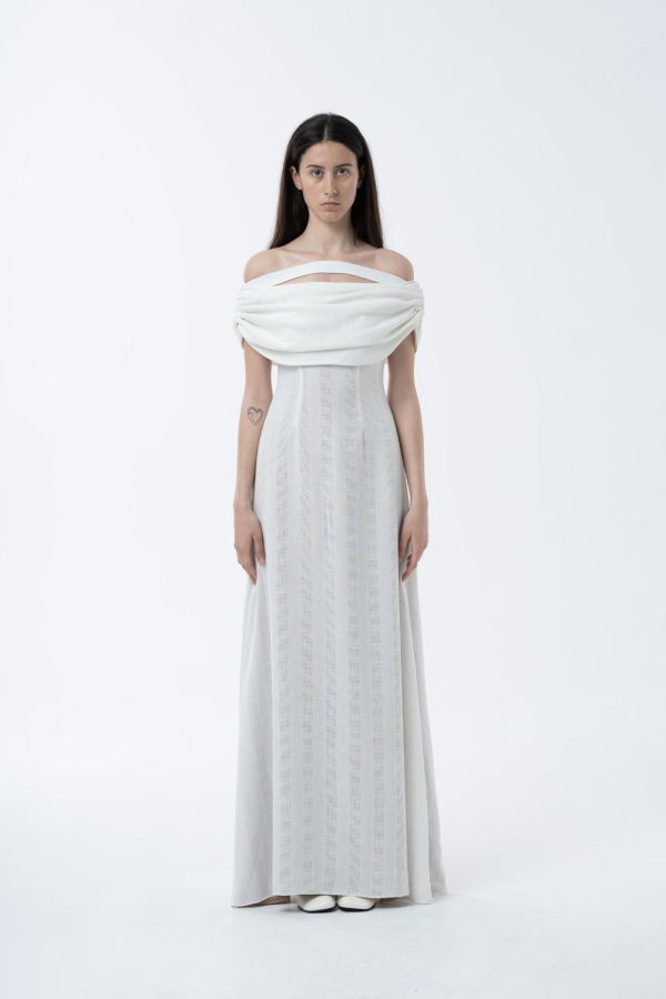 MAET Bronya Linen Dress - White