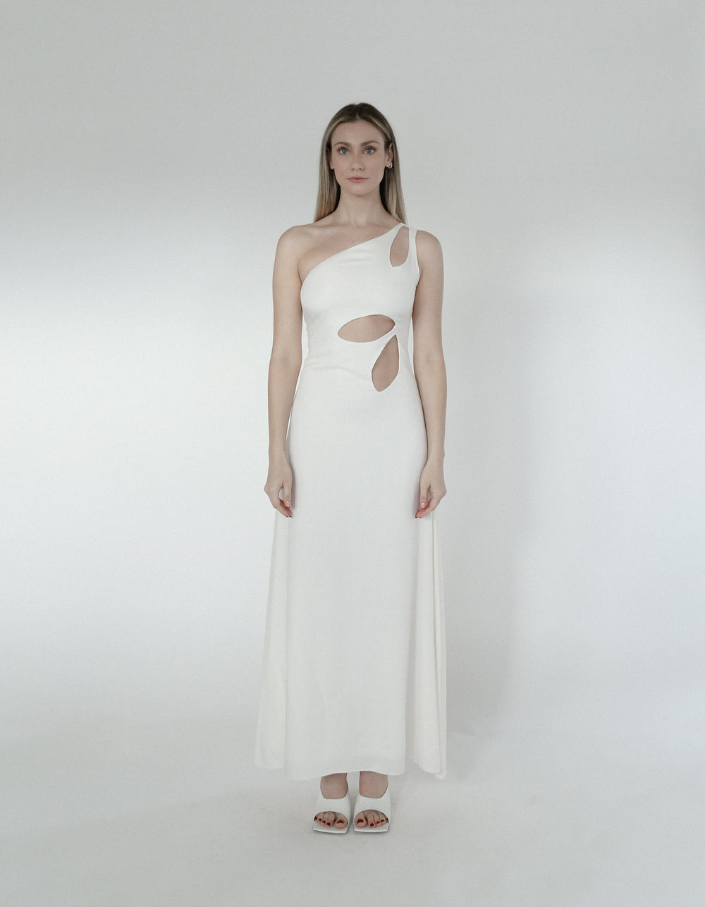 MAET MEGI Cut Out Midi Dress - White