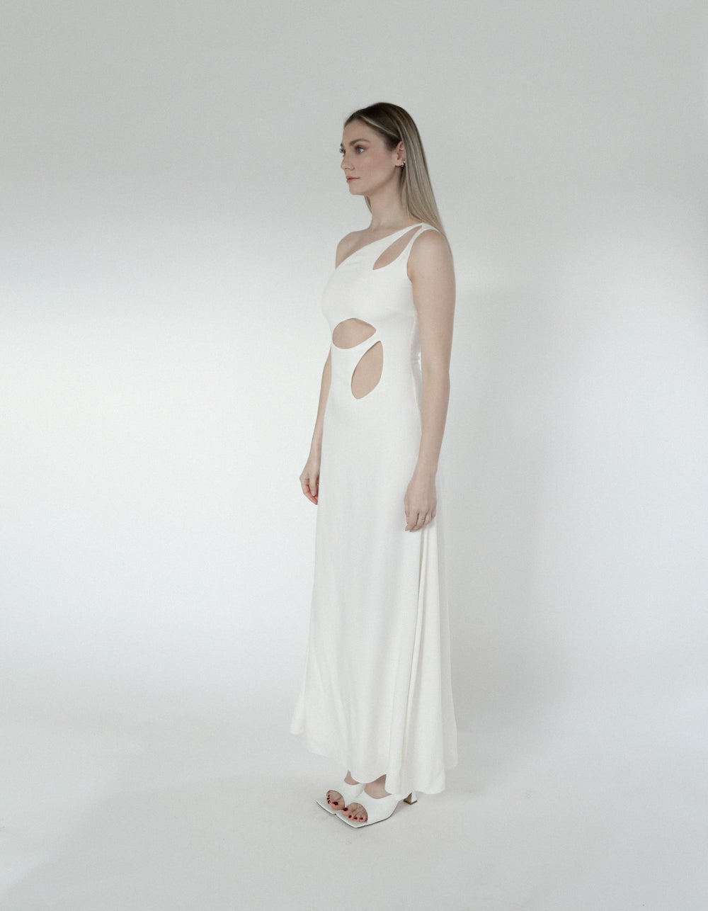 MAET MEGI Cut Out Midi Dress - White