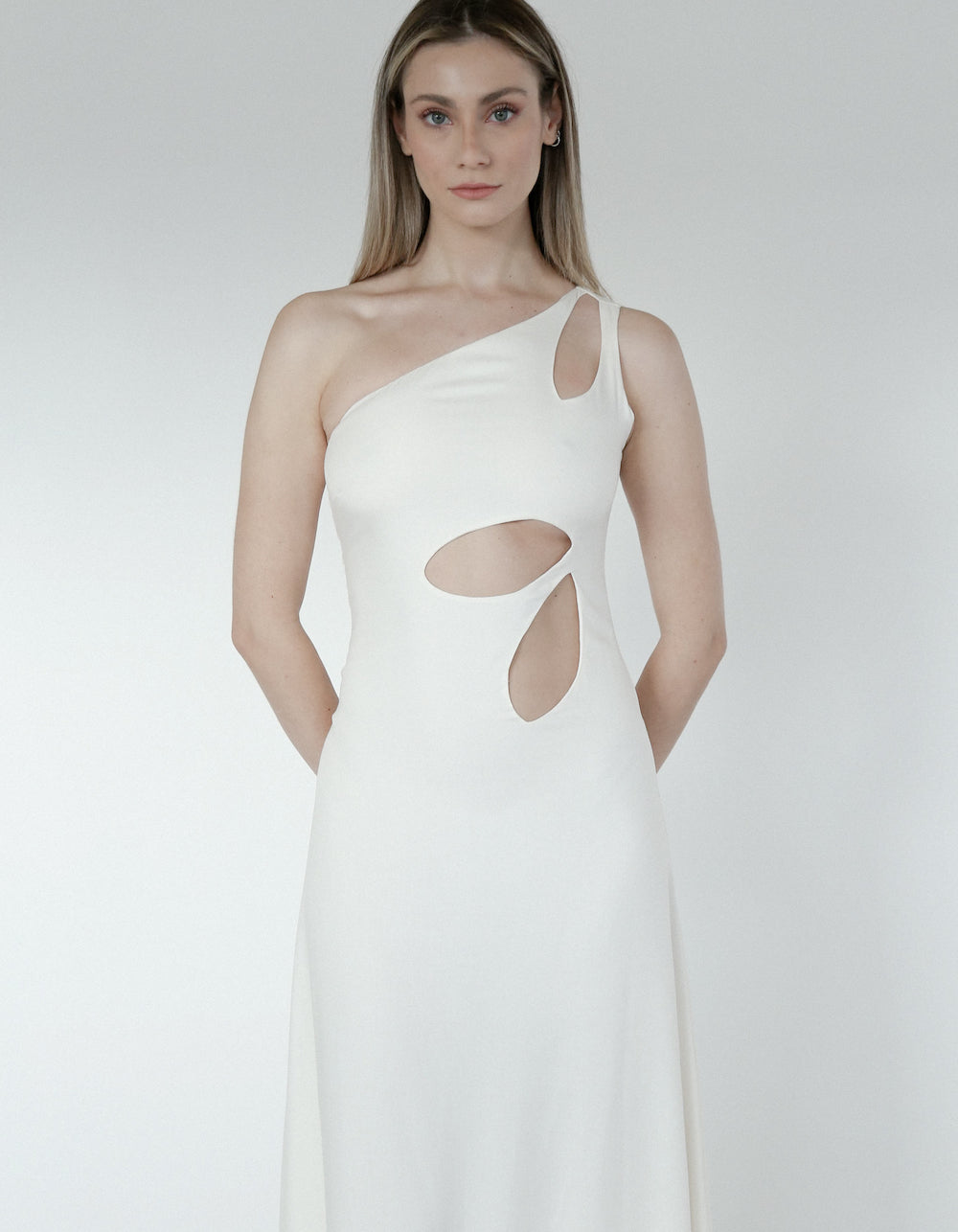 MAET MEGI Cut Out Midi Dress - White