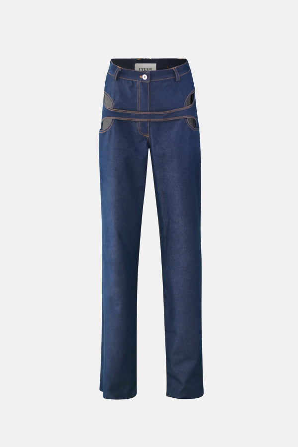 MAET Matea Denim Trousers - Dark Blue