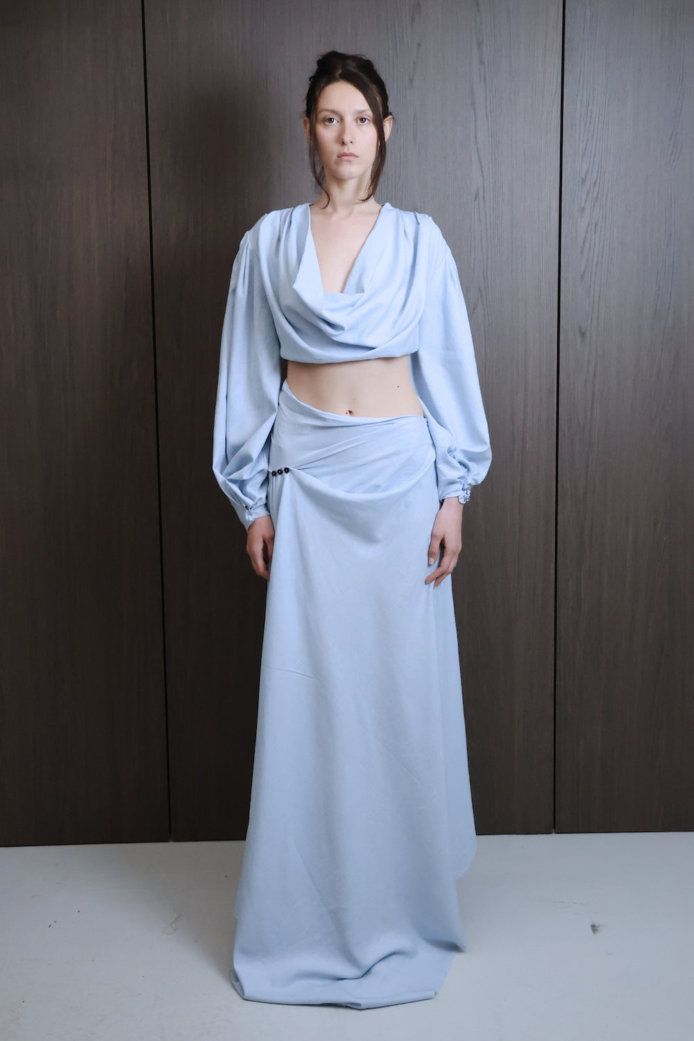 MAET Moren Linen Top - Light Blue