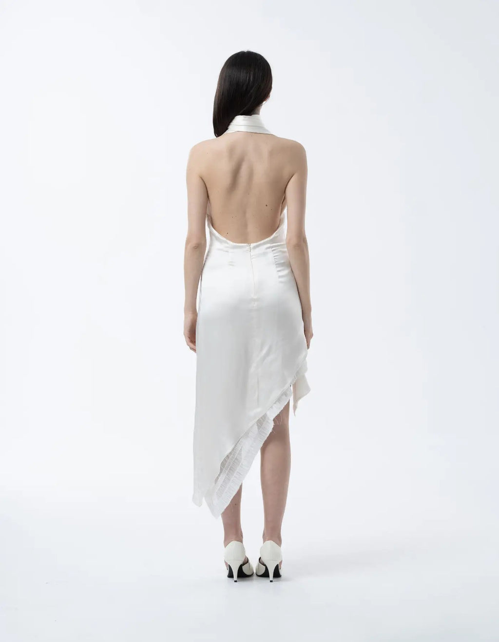 MAET NYRE Silk Midi Dress - White
