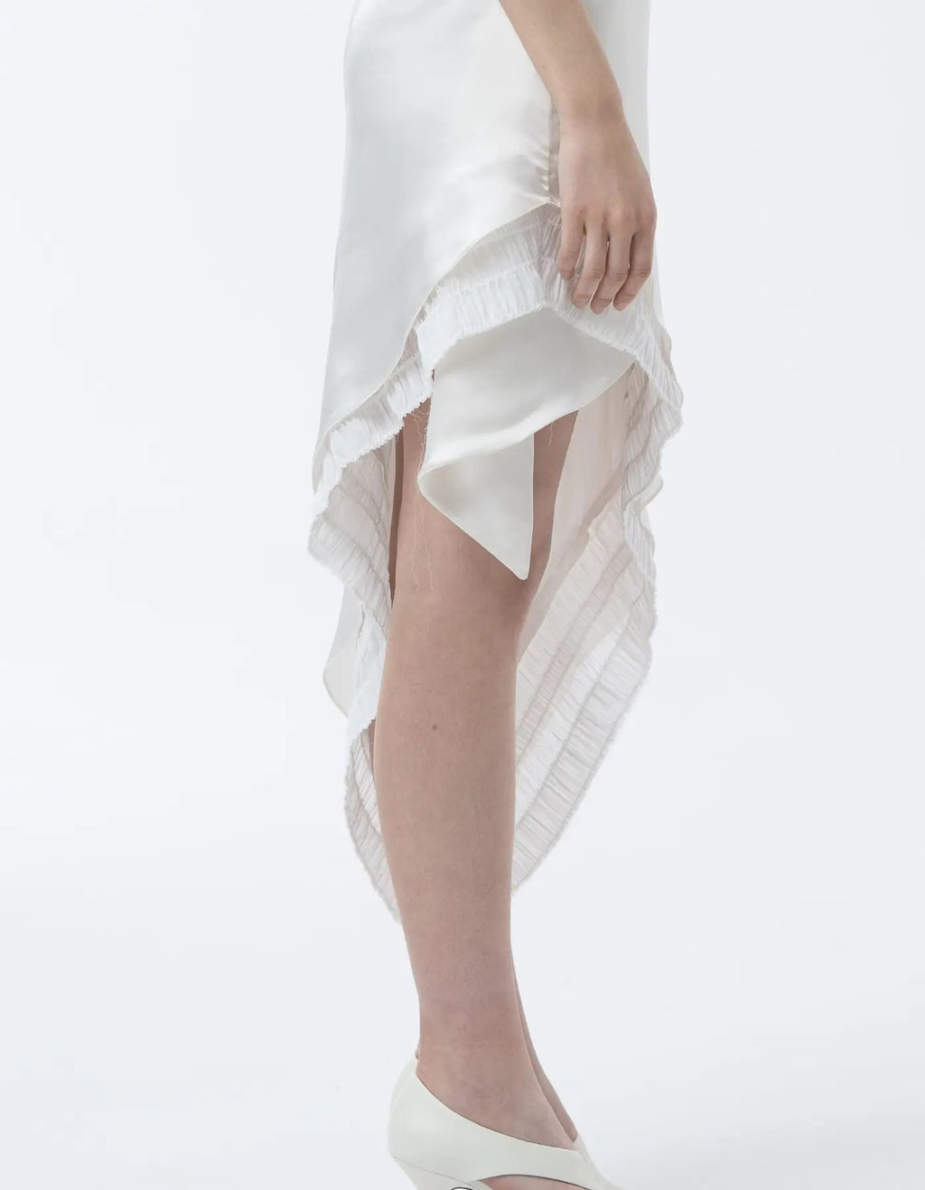 MAET NYRE Silk Midi Dress - White