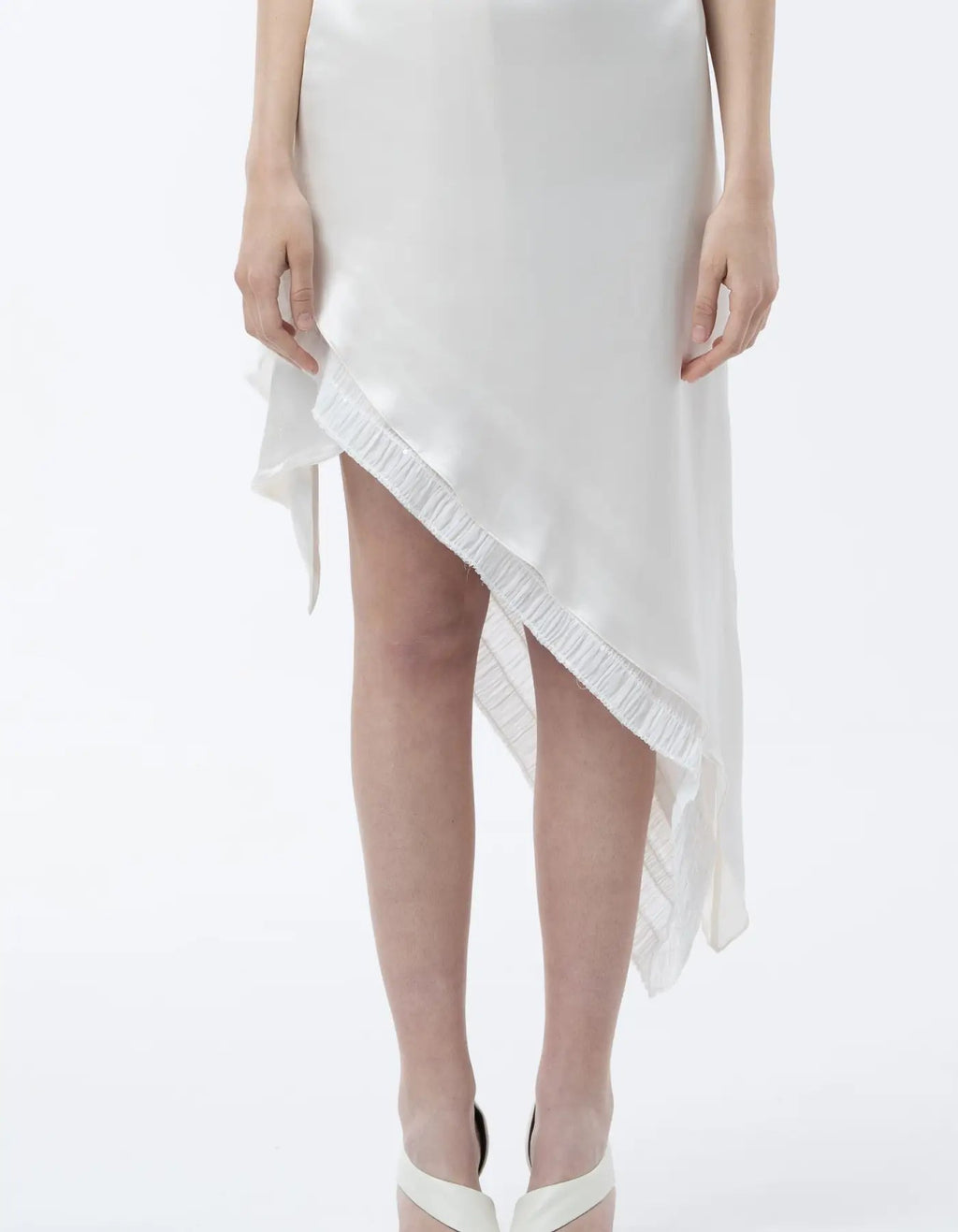 MAET NYRE Silk Midi Dress - White