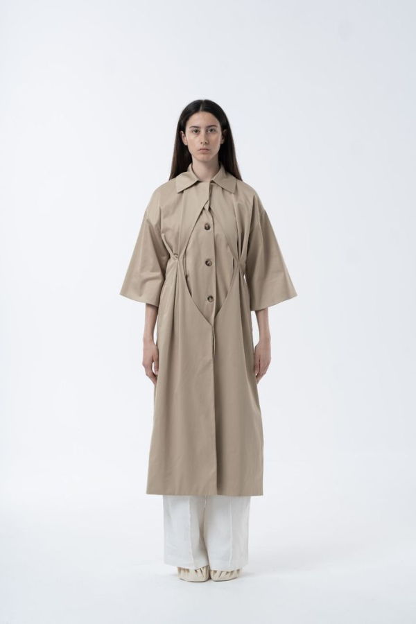 MAET Opena Trench Coat - Brown
