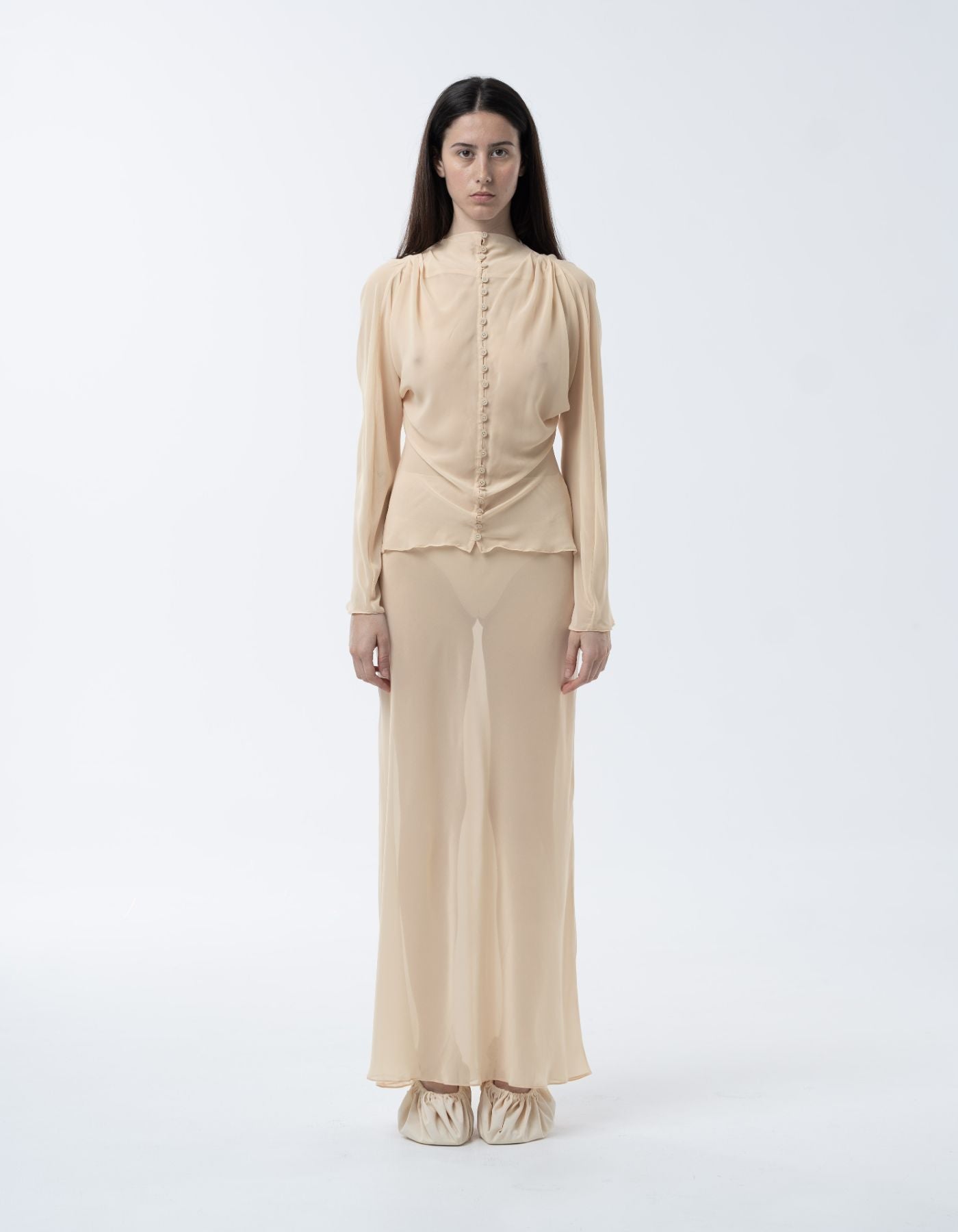 MAET Rusail Chiffon Set - Butter Yellow